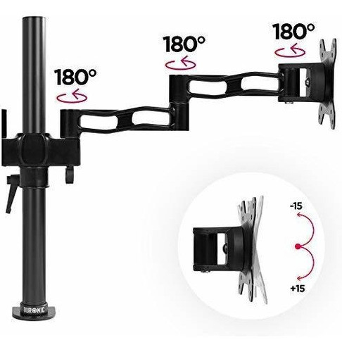 Duronic Dm352 /bk Dual Pc Monitor Soporte De Brazo Soporte
