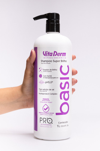 Shampoo Basic 1 Litro Vita Derm