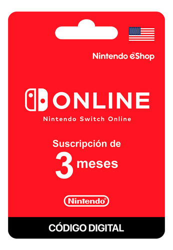 Membresia Nintendo Switch Online 3 Meses (codigo Digital )