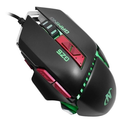 Nisuta Mouse Programable Usb 8d Gaming 7200 Dpi Ns-mogz5 Negro