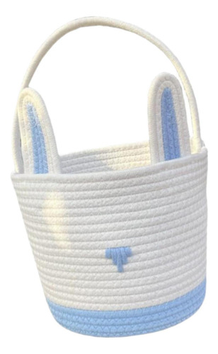 Canasta De Pascua Bolsa De Huevos De Pascua Cuerda Tejida