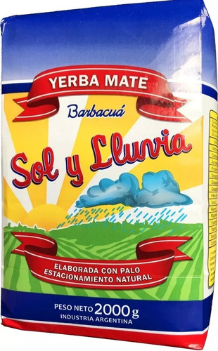 Yerba Mate Sol Y Lluvia 2kg (paquete De 2kg)