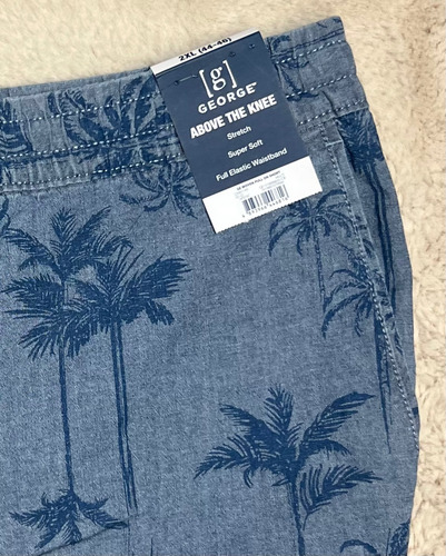 Short Bermuda George Palmeras Para Hombre Talla 2 Xl