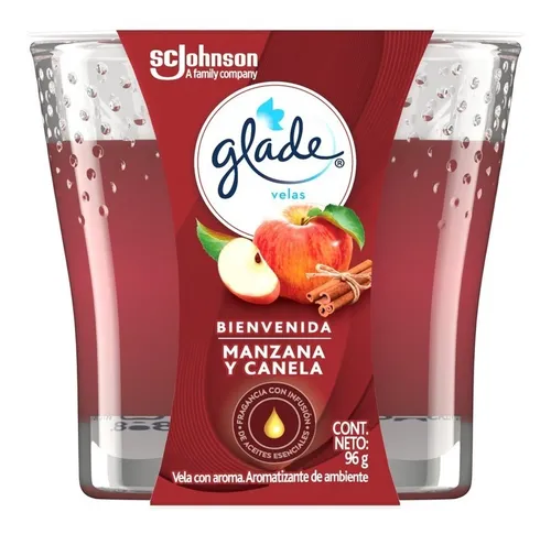 comprar Glade Ambientador Vela Manzana Y Canela, 96gr
