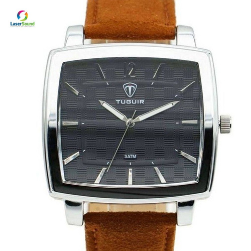 Relógio Masculino Tuguir 5436g Marrom C/ Garantia E Nf