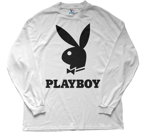 Playera Playboy , Cuello Redondo 100% Algodón Manga Larga