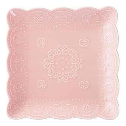 Plato Porcelana 1 Pieza 15 Cm Rosa 4823962