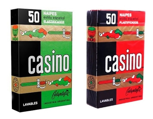 Set 6 Naipes Casino 50 Cartas Plastificado Kaos 11