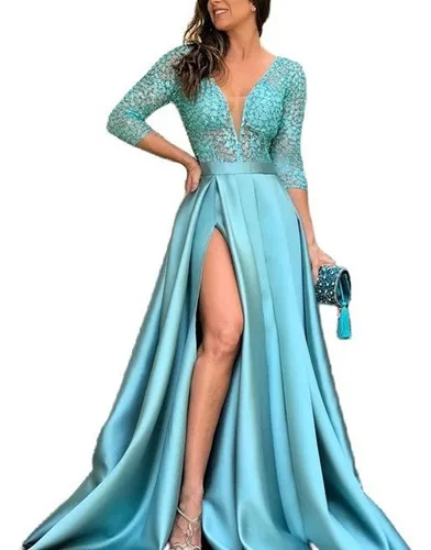 Vestidos De Fiestas De Noche Con Pedrer a Y Sat n 15 A os Cuotas