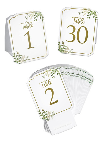 Lillian Rose Botanical Greenery Número De Mesa Tarjetas Tarj
