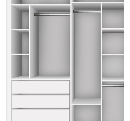 Guarda Roupa Casal Premium Lux 242cm Com Espelho 3 Portas 6
