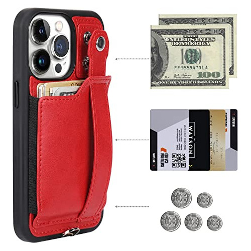 Liston Para Apple iPhone 13 Pro 6.1 Pulgada 5g Rojo Leath-02