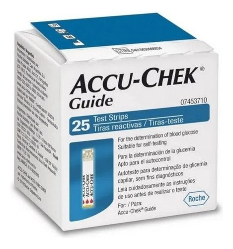 Accu-chek Guide Tiras Reactivas Medidor De Glucemia 25uni Color Blanco