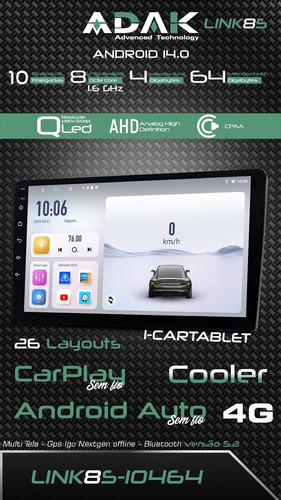 Multimidia Rav4 13/19 Octacore 10p Android 14 4gb 64gb 4g
