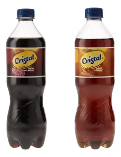 Refresco Cristal Sabor Cebada Y Sidra Negra Total 24 Piezas