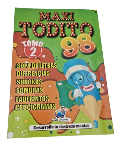 Libro Maxi Todito Pasatiempos X 98 Paginas X 4 Libros 