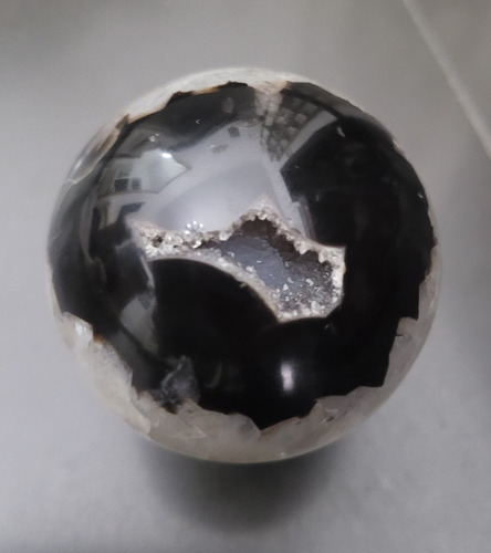 Esfera Agata Negra. Piedras Minerales