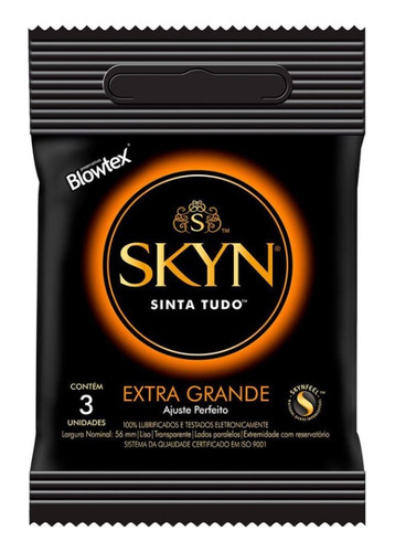 Preservativo Camisinha Skyn Sem Látex Com 3 Sinta Tudo