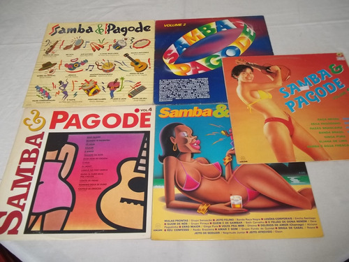 Lp Vinil - Samba E Pagode Coletanea - 5 Discos Volumes