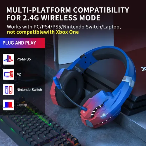Phoinikas Auriculares Inalámbricos Para Juegos Para Pc, Ps.