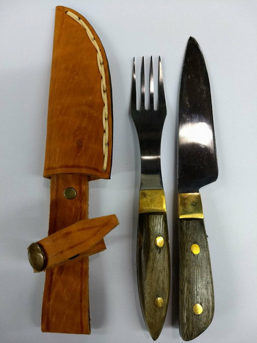  Cuchillo Y Tenedor , Asado, Juego,  Artesanal