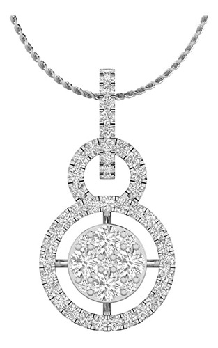 1/2 To 1 Carat Diamond Large Halo Pendant Necklace In 14k