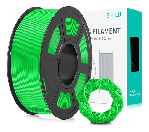 Filamento Pla Plus Sunlu Green, 1,75 Mm, Por 1 Kg