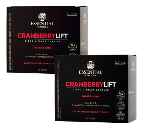 Kit 2 Cranberry Lift Sachê Essential Nutrition 100g - Foto oficial e menor preço
