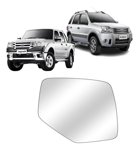 Lente Retrovisor Com Base Ecosport / Ranger 08-09 Ld Direito