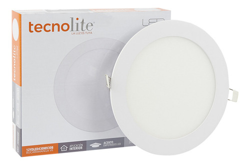 Lámpara De Empotrar Led 12w Blanco Cálido 12ydled430mv30b