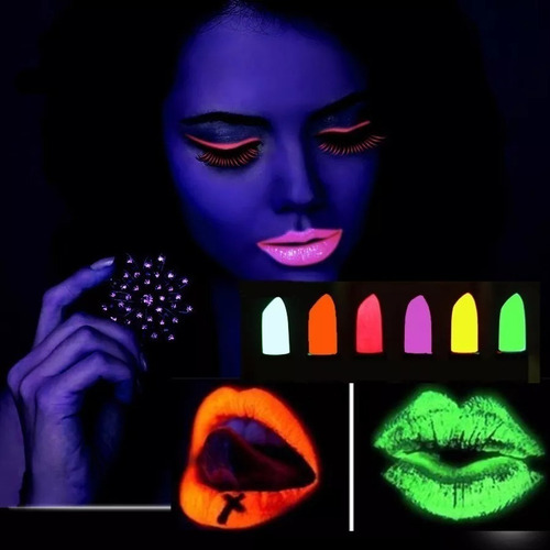 Lapiz Labial Fluo Maquillaje Artistico X Unidad Color Naranja
