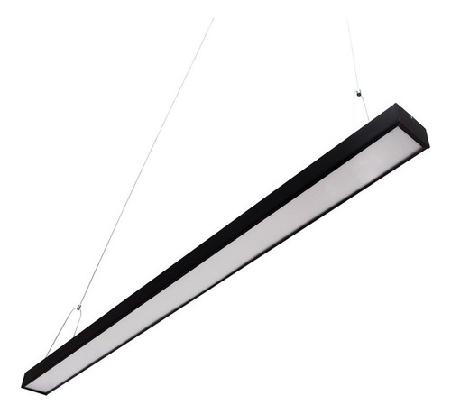 Lampara Colgante Led 36w Minimalista Luz Blanca 1.2 Metros Color Negro