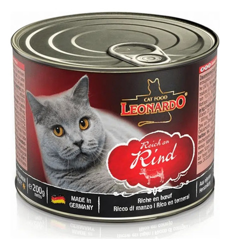 Leonardo Lata Alimento Ternera 200gr