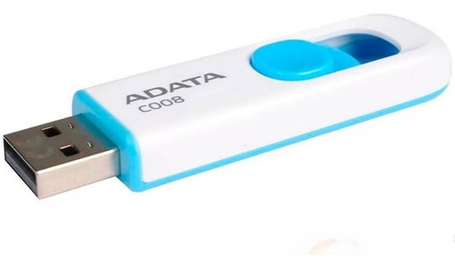Imagen 7 de 8 de Memoria USB Adata Classic C008 32GB 2.0 blanco y azul