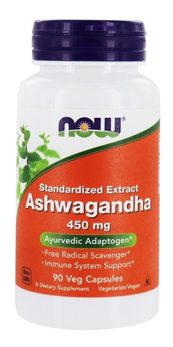 Ashwagandha 450 Mg - 90 Caps Veganas - Now Foods **oferta**