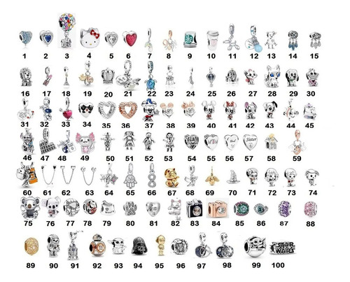 Charm Dijes De Plata 925 (compre Uno, Obtenga Dos Gratis) Dorado
