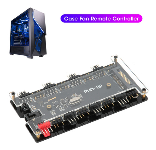 Caso Fan Hub Pwm+argb 2 En 1 Mando A Distancia Inalámbrico P