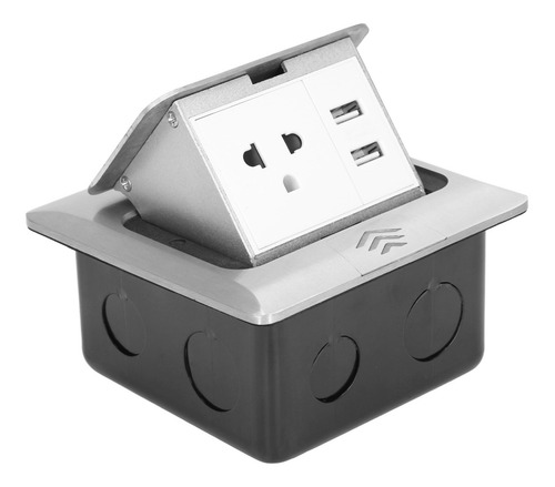 Imagen 1 de 10 de Enchufe Eléctrico Del Piso Del Zócalo Dual Del Escritorio De