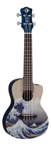 Ukelele De Concierto Luna Gig Bag, Wave Graphic