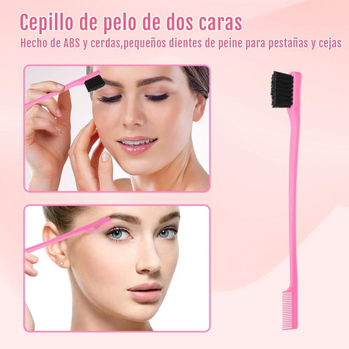 Juego De 10 Peines Para Mujer, Peines Para Niña, Color Rosa