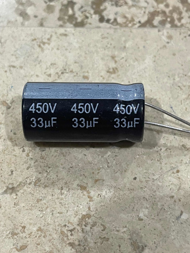 2pcs Capacitor Electrolitico 33uf 450v 3.0x1.5cm Y 2x2cm