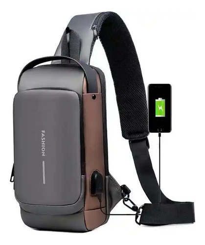 Morral Cruzado Impermeable Con Clave De Seguridad *usb Carga