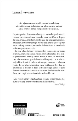 Notas Desde El Interior De Una Ballena, De Ave Barrera., Vol. 1.0. Editorial Lumen, Tapa Blanda, Edición 1.0 En Español, 2024