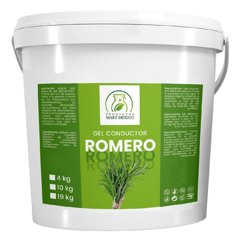 Gel Conductor De Romero Aparatología 10 Kilos