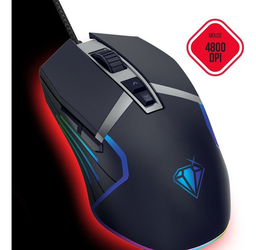 Combo Kit Gamer Teclado Mecanico + Mouse Optico Level Up Color del mouse Negro Color del teclado Negro