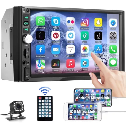 Android IOS Estereo De Pantalla Para Coche Carro MP5 Radio USB  Mirrorlink+CáMara