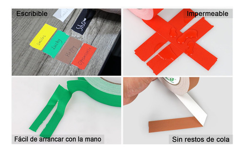 6 Colores Cinta Gaffer 1 Pulgada X 50 Yardas Por Rollo,