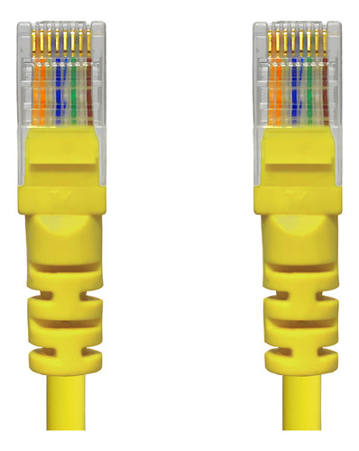 Cabo De Rede Patch Cord Categoria 5e 1,5 Metro Cor Amarelo