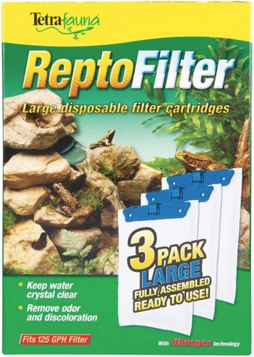 Tetra Reptofilter Cartuchos De Filtro, Grandes, 12 Cartuchos