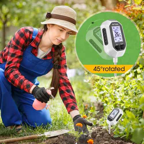 Medidor De Humedad Del Suelo 4 En 1 Para Jardinería Y Planta